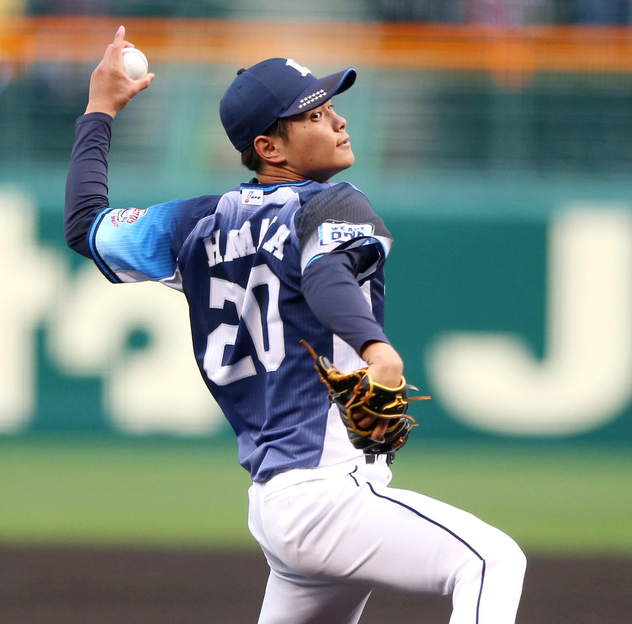 阪神対西武　西武先発の浜屋（撮影・上山淳一）