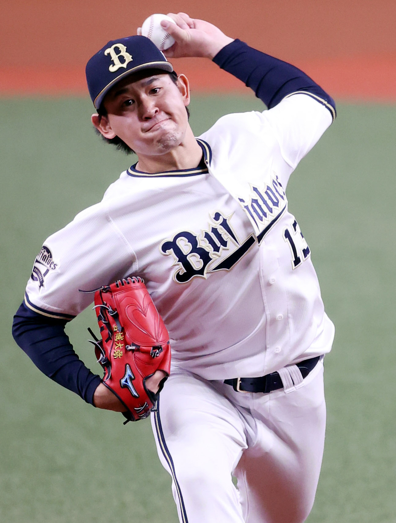 オリックス対巨人　オリックス先発の宮城（撮影・狩俣裕三）