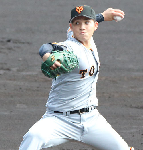 阪神対巨人　巨人先発の高橋（撮影・上山淳一）