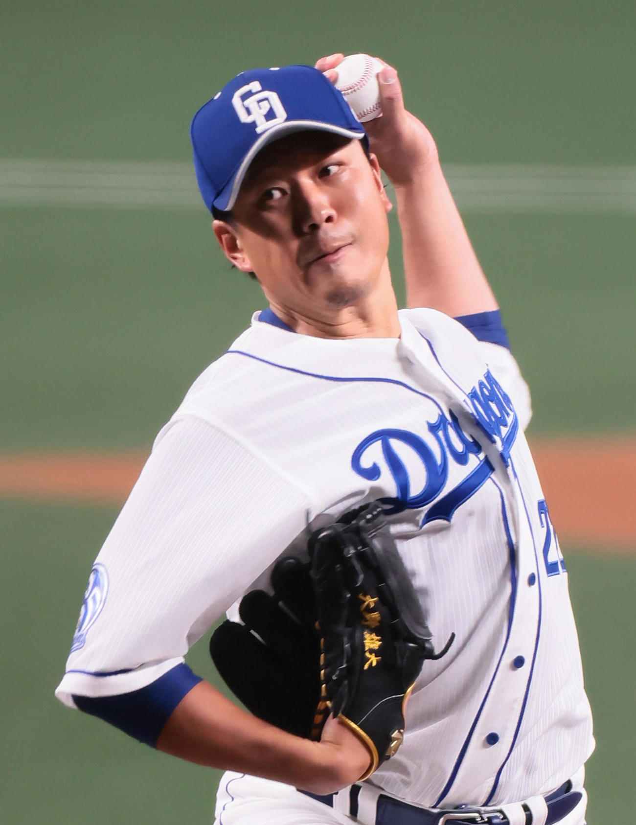 中日対巨人　中日先発の大野雄（撮影・足立雅史）