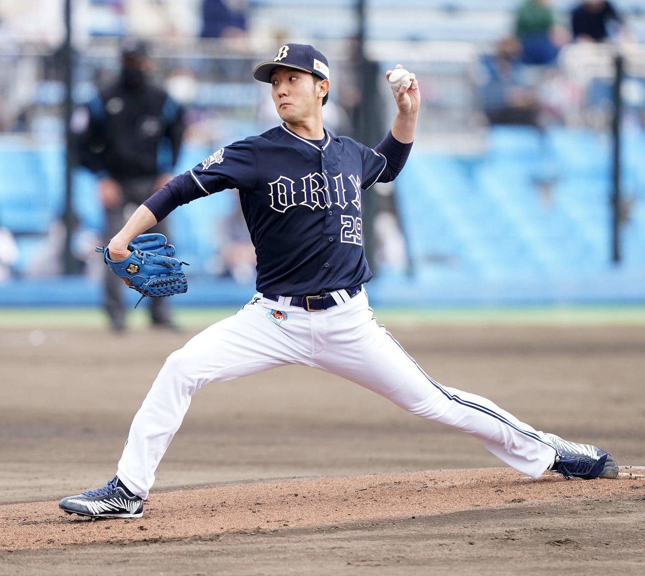 楽天対オリックス　オリックス先発の田嶋（撮影・江口和貴）