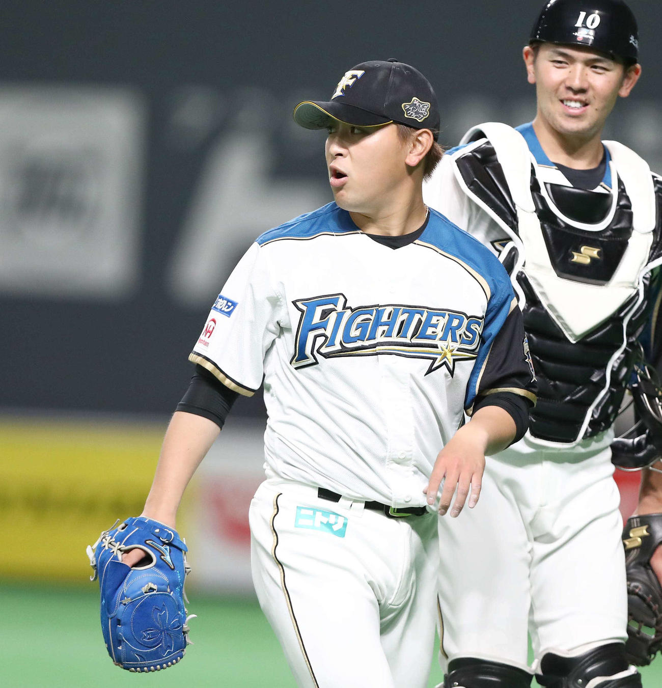 日本ハム対ロッテ　6回表を打者3人で抑える河野（撮影・黒川智章）