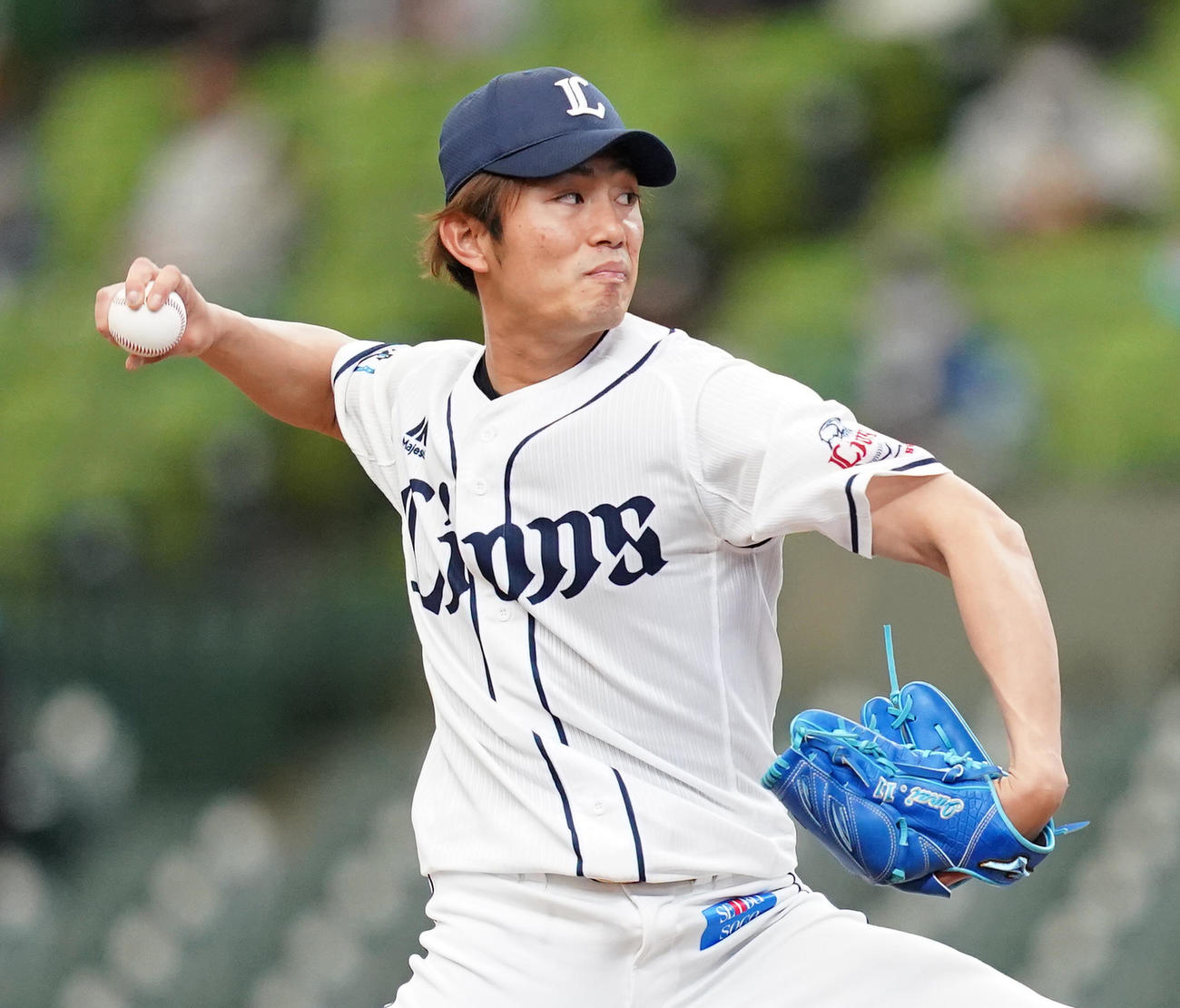 阪神対西武　先発し力投する西武今井（撮影・菅敏）
