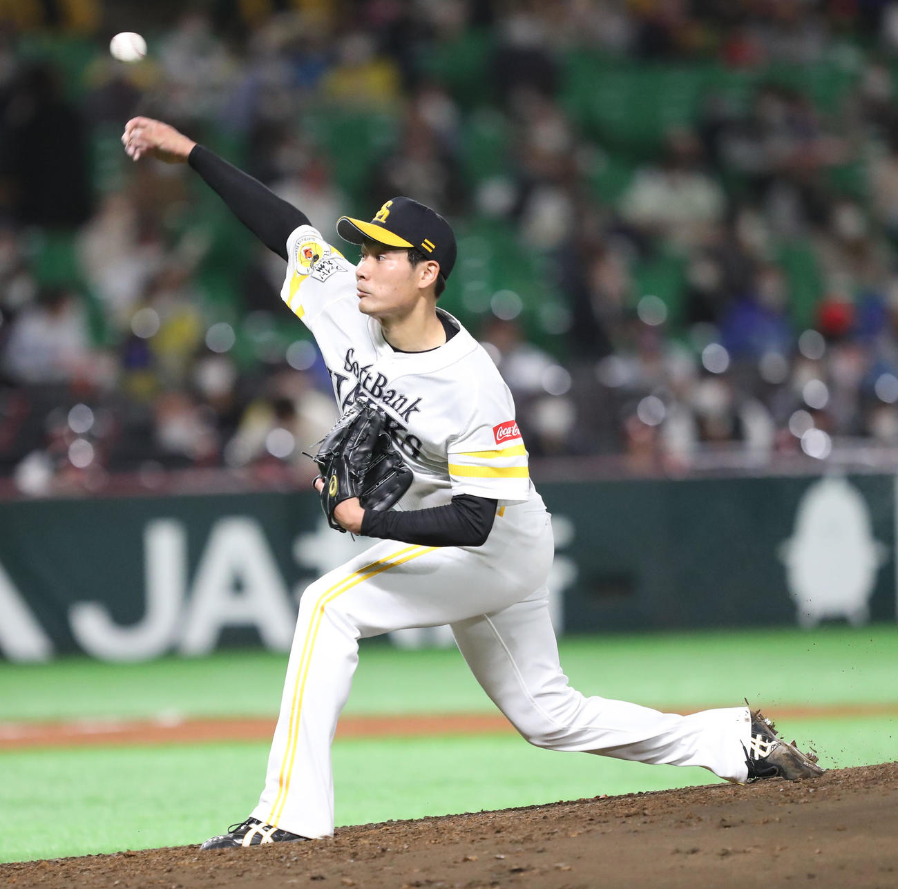 ソフトバンク対DeNA　ソフトバンク先発の武田（撮影・梅根麻紀）