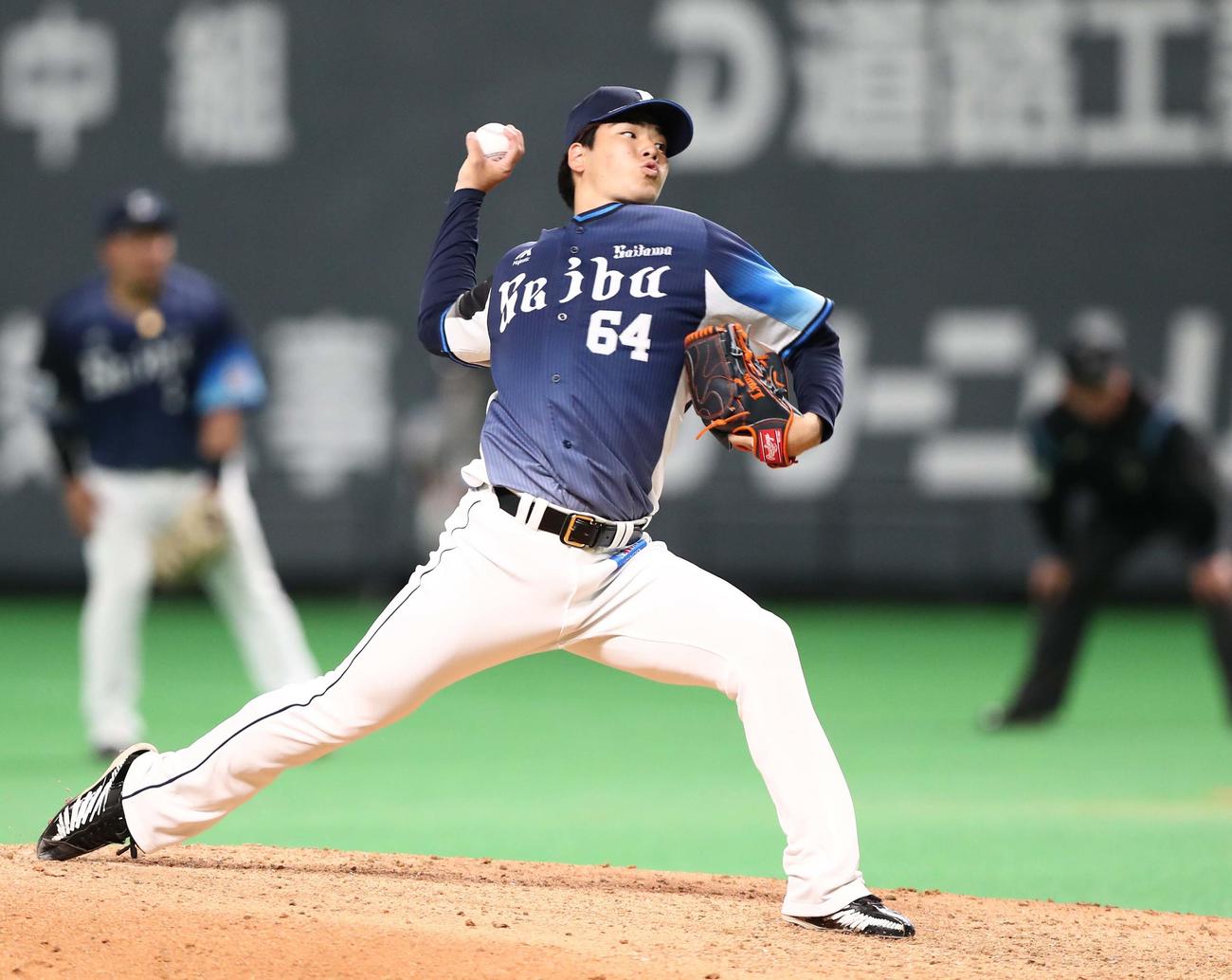 西武の上間永遠（2021年3月4日撮影）