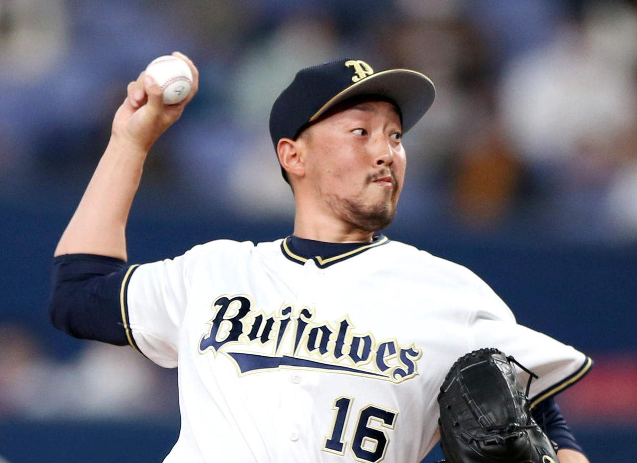 オリックス対阪神　8回、オリックス4番手で登板の平野（撮影・上山淳一）