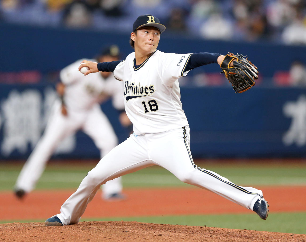 オリックス対阪神　オリックス先発の山本（撮影・上山淳一）