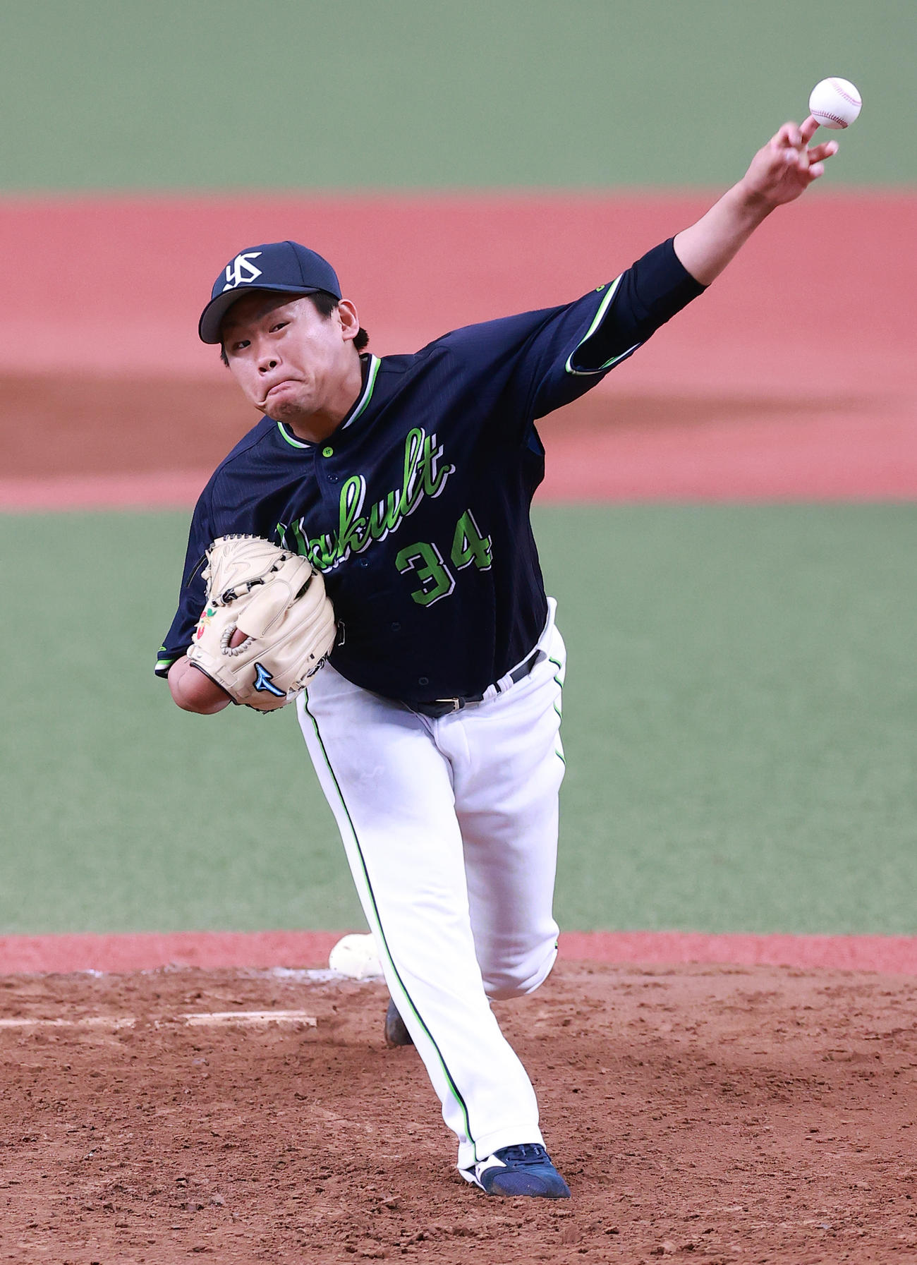 西武対ヤクルト　力投するヤクルト先発の田口（撮影・浅見桂子）