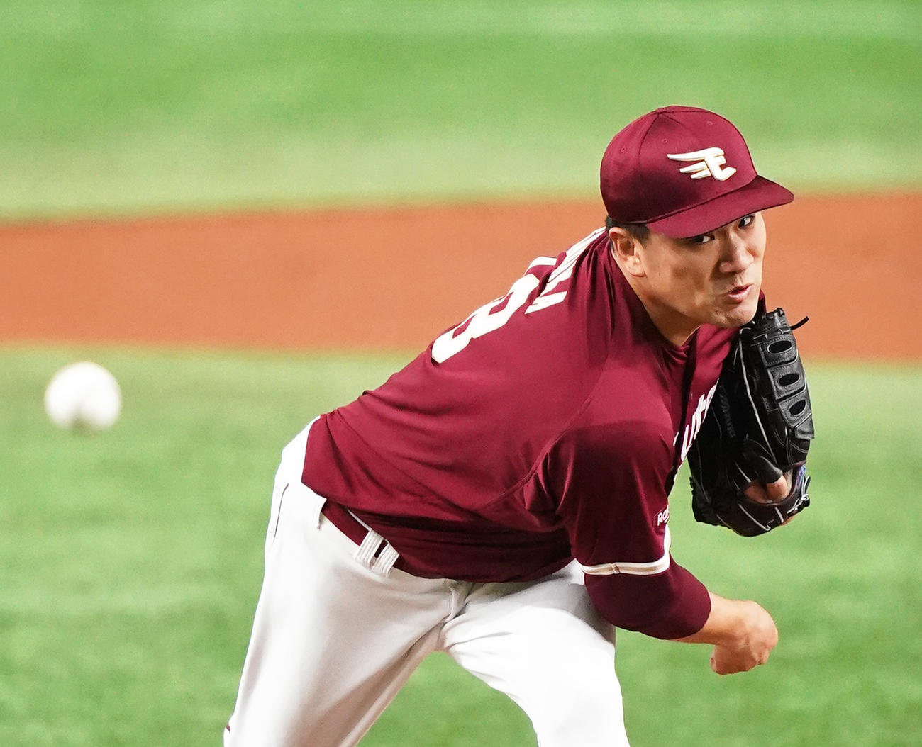 20日巨人戦に先発した楽天田中将大（撮影・菅敏）
