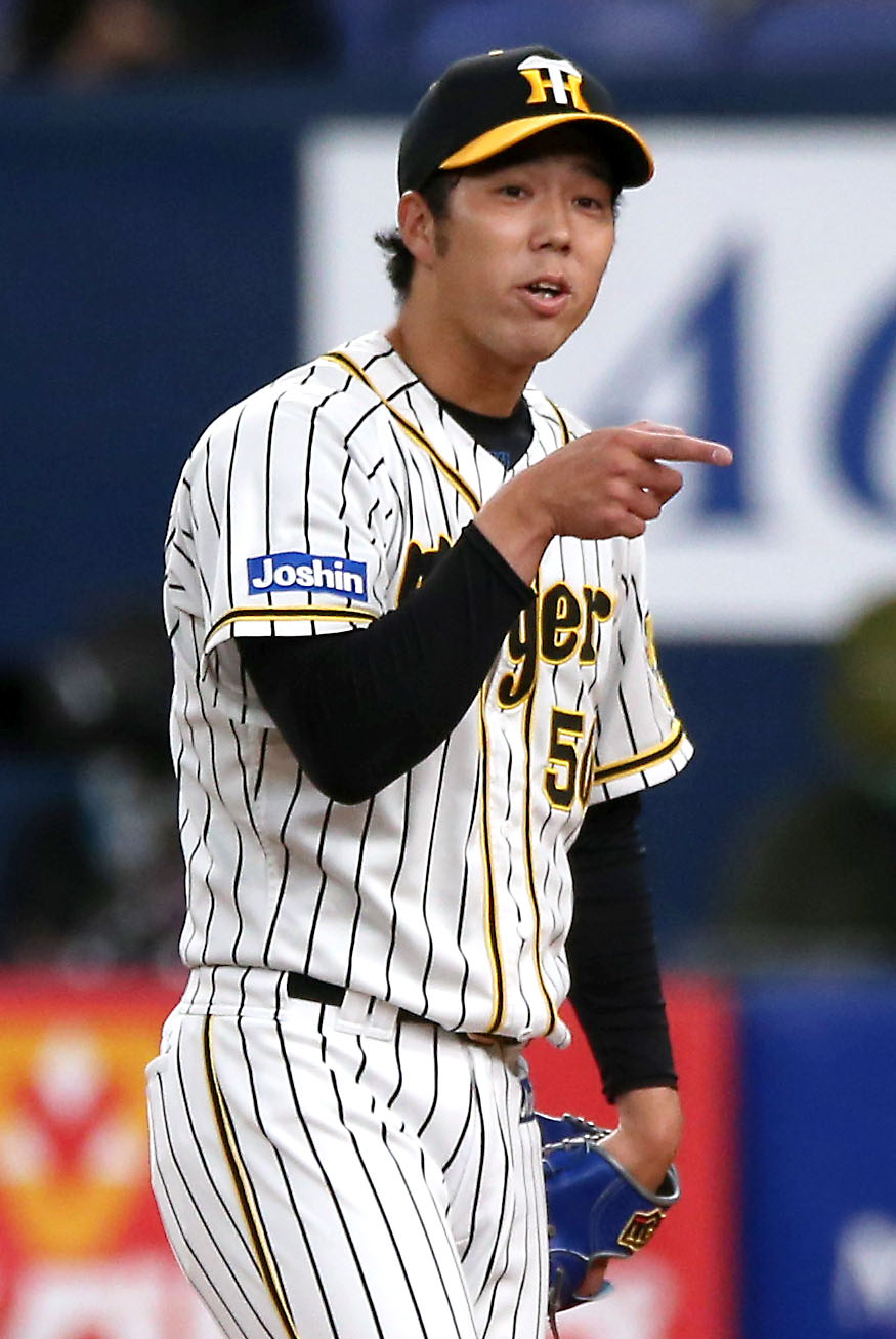 阪神対オリックス　阪神先発の青柳（撮影・上山淳一）