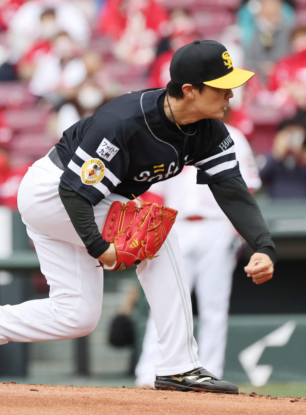 プロ野球オープン戦広島対ソフトバンク　ソフトバンク先発の和田（撮影・加藤孝規）