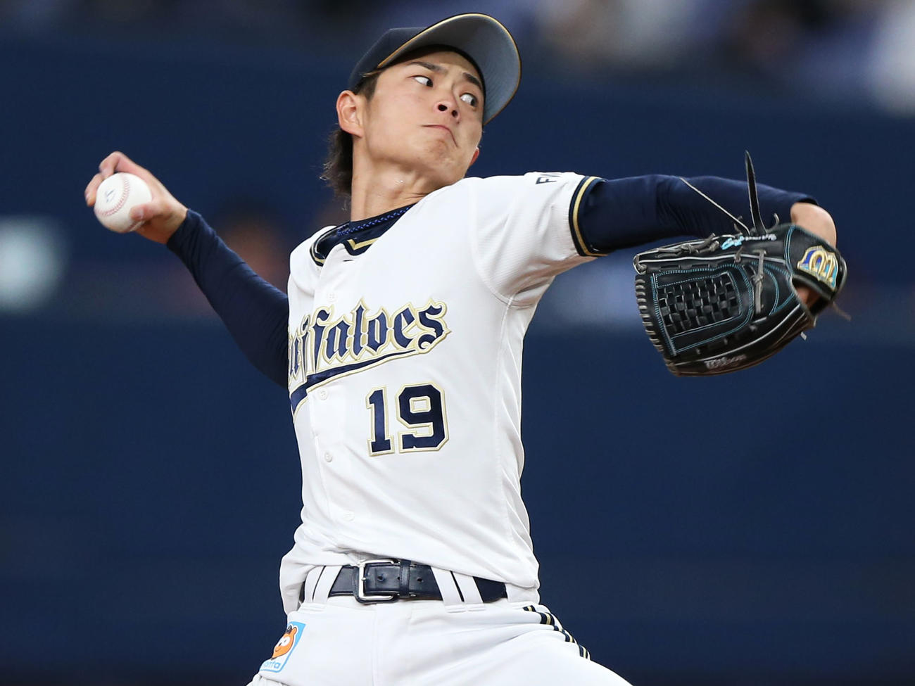 オリックス対阪神　力投するオリックス先発の山岡（撮影・上山淳一）