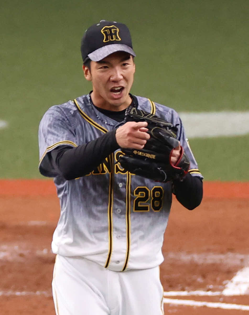 オリックス対阪神　8、9回を無失点に抑えた小野（撮影・清水貴仁）