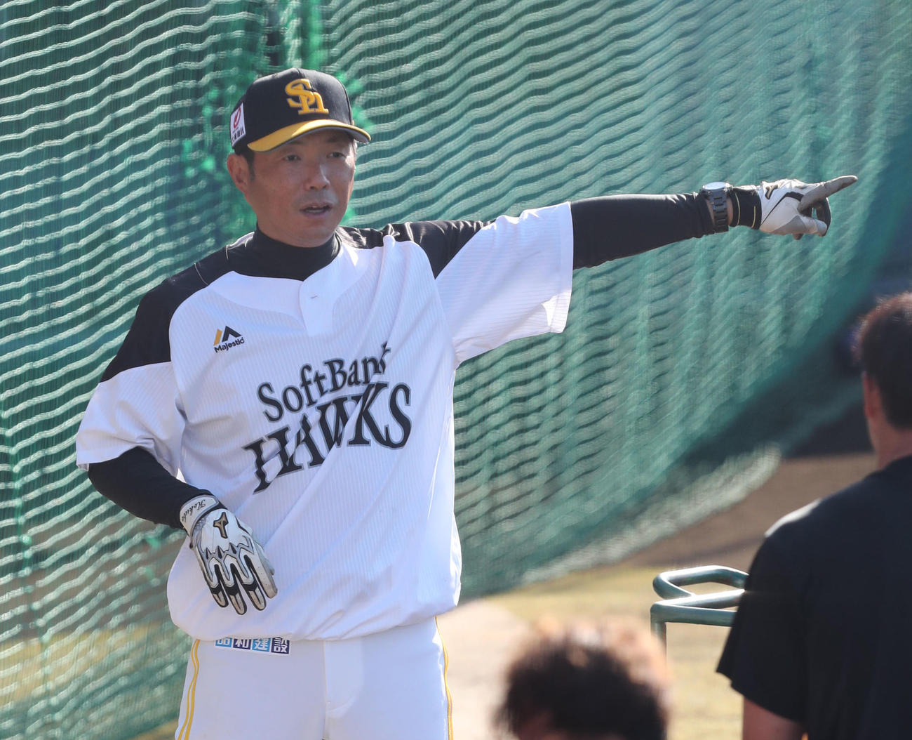 指導する小久保ヘッドコーチ（2021年2月7日撮影）