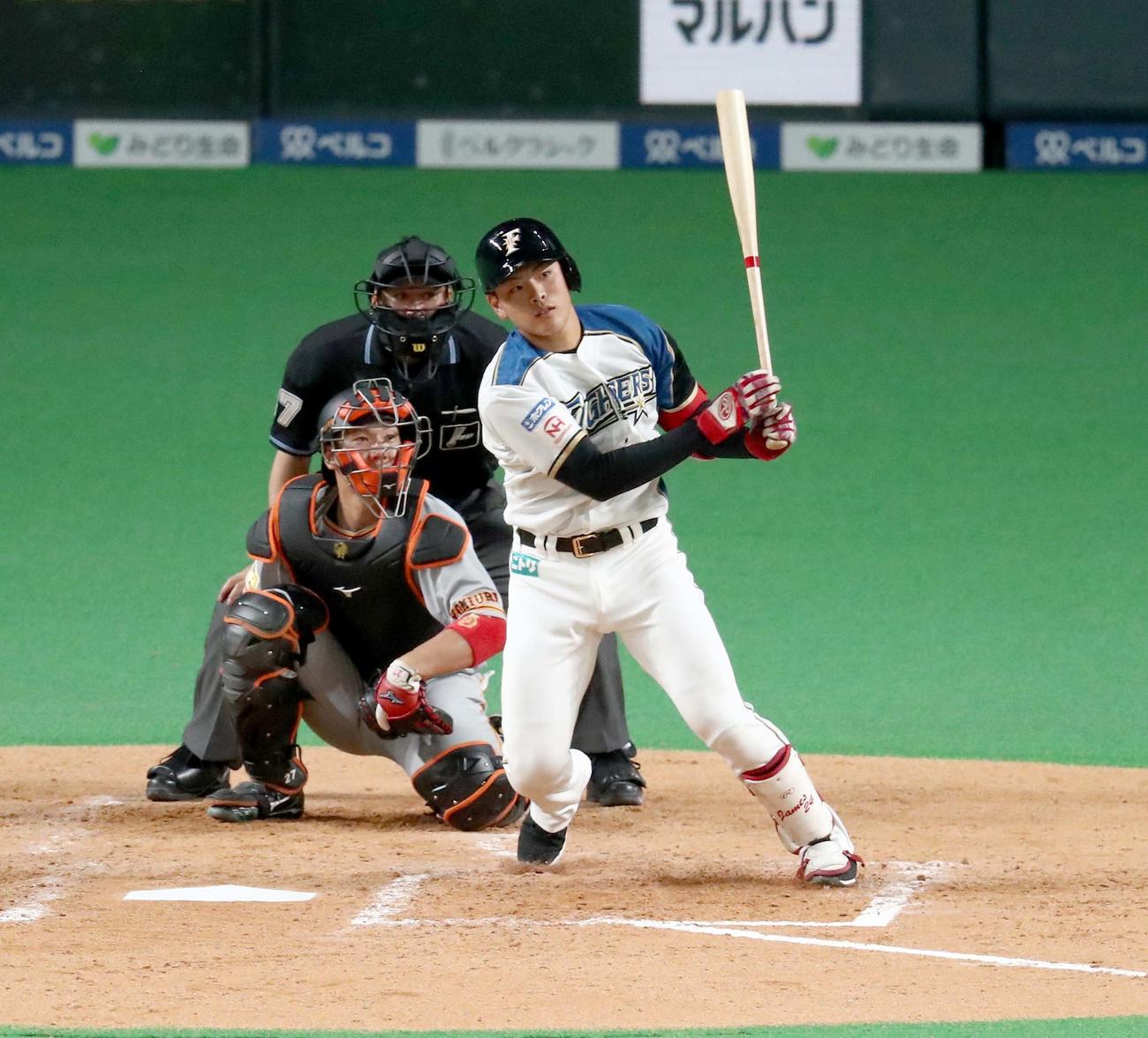 日本ハム野村佑希（2021年3月6日撮影）