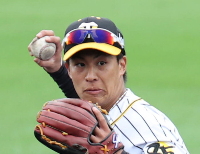 阪神植田海（2020年2月19日撮影）