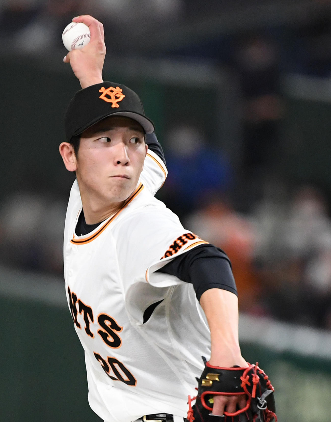 巨人対DeNA　7回1失点で勝利投手となった巨人先発の戸郷（撮影・横山健太）