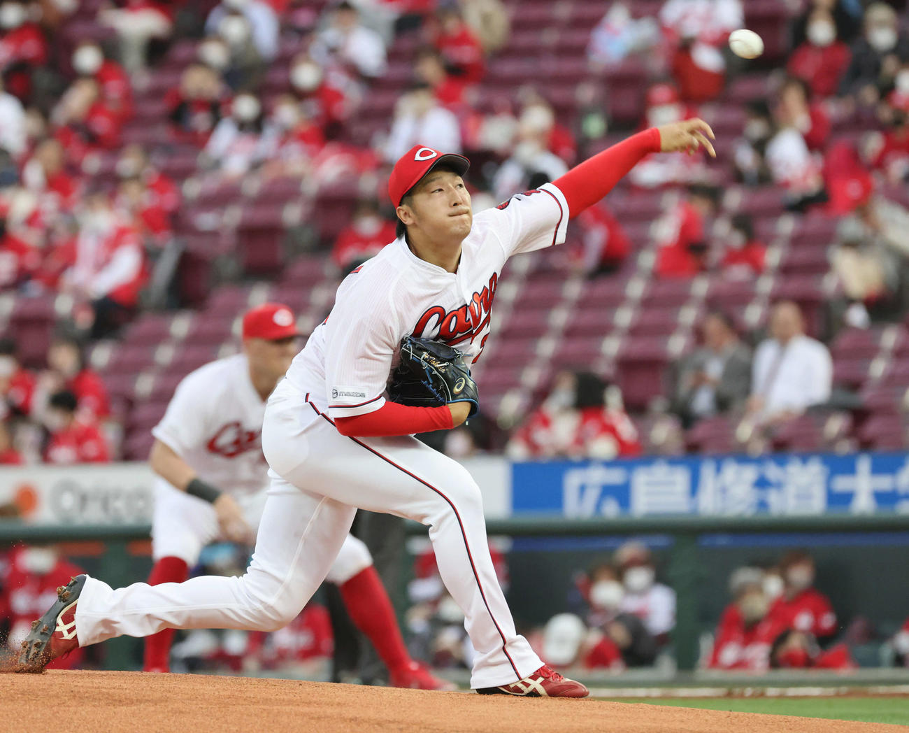 プロ野球広島対阪神　広島先発の床田（撮影・加藤孝規）