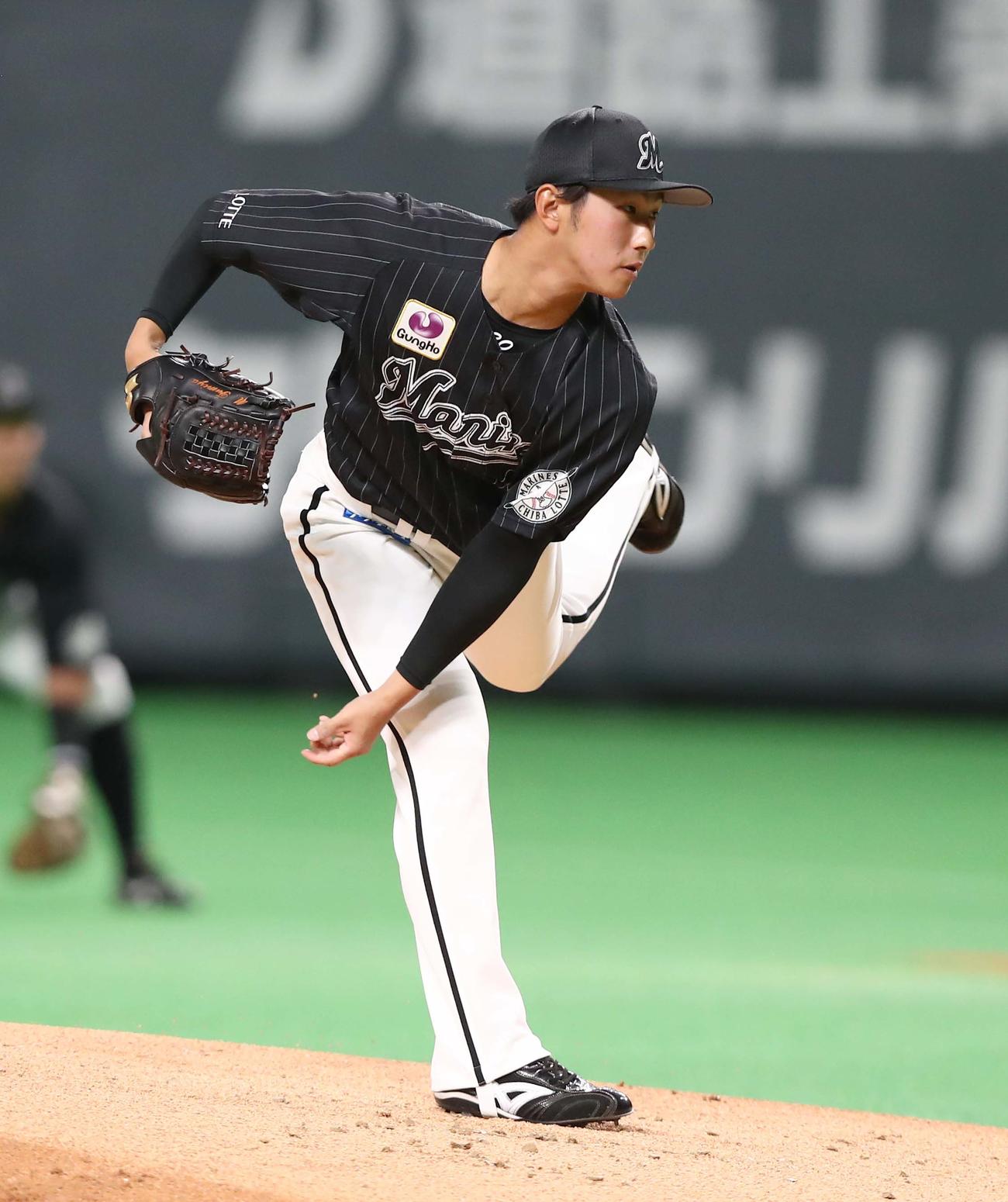 ロッテ本前郁也（2021年3月17日撮影）