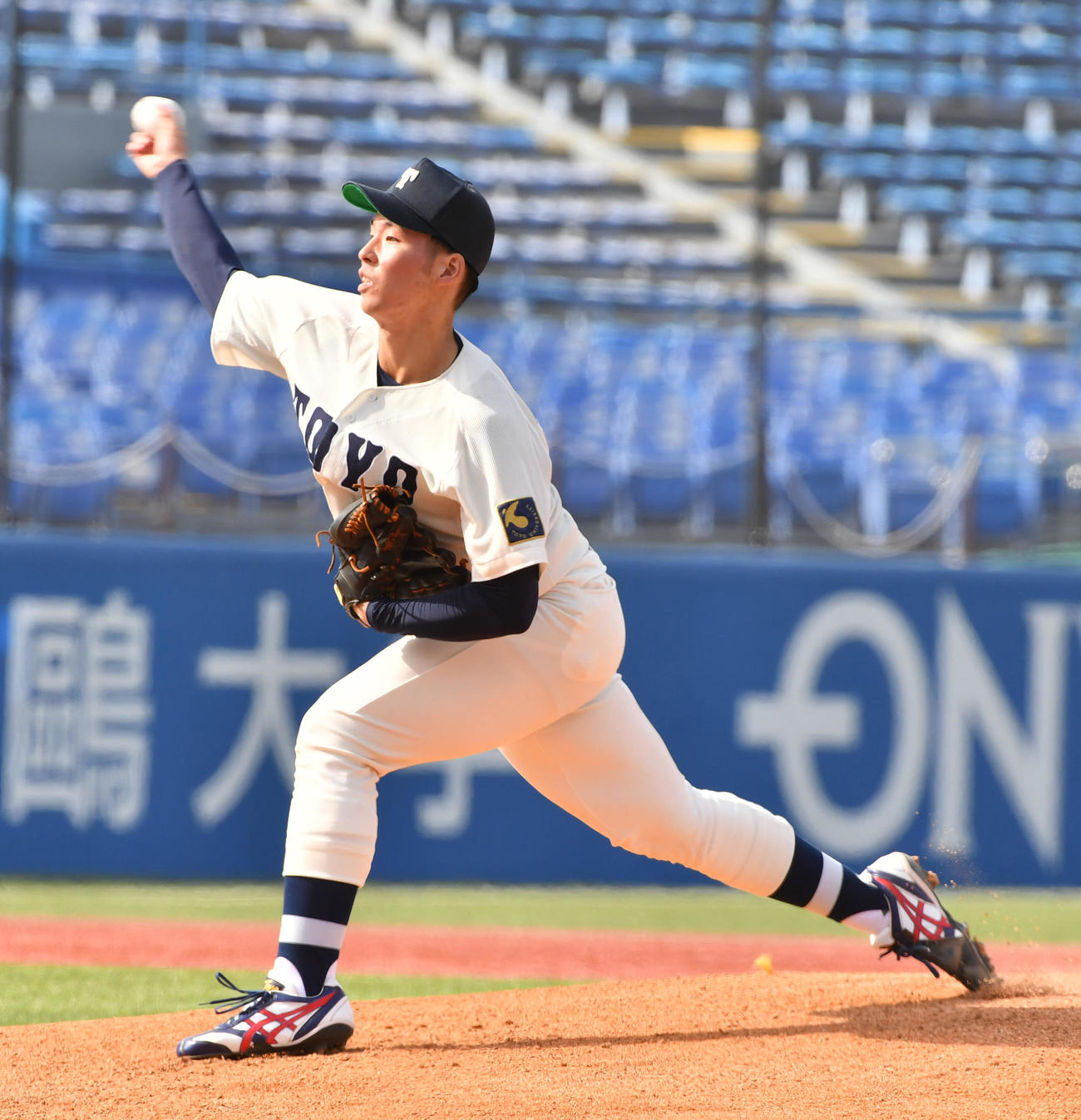 青学大対東洋大　先発した東洋大・松沢（撮影・柴田隆二）