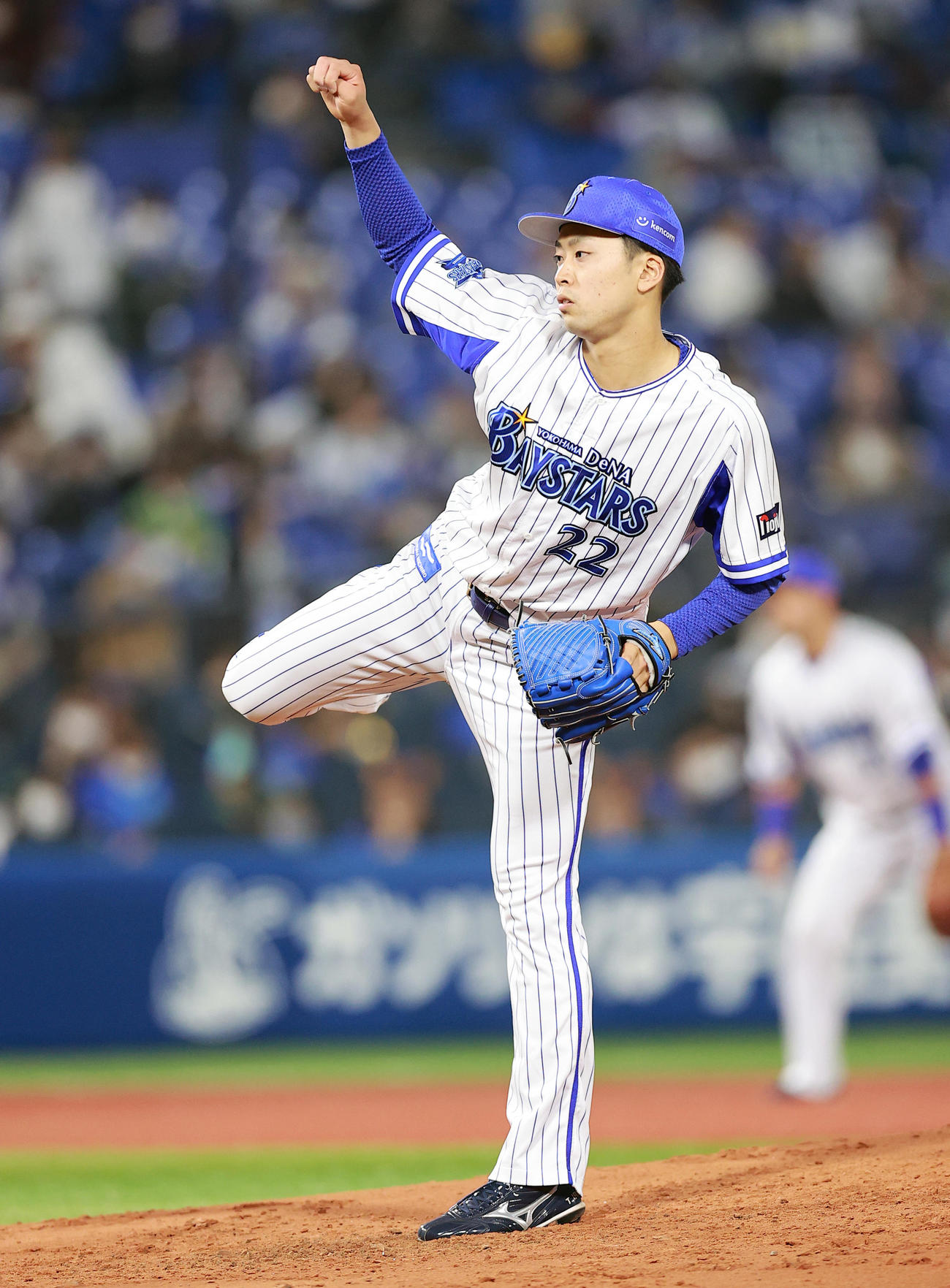 DeNA対ヤクルト　力投するDeNA先発の入江（撮影・浅見桂子）