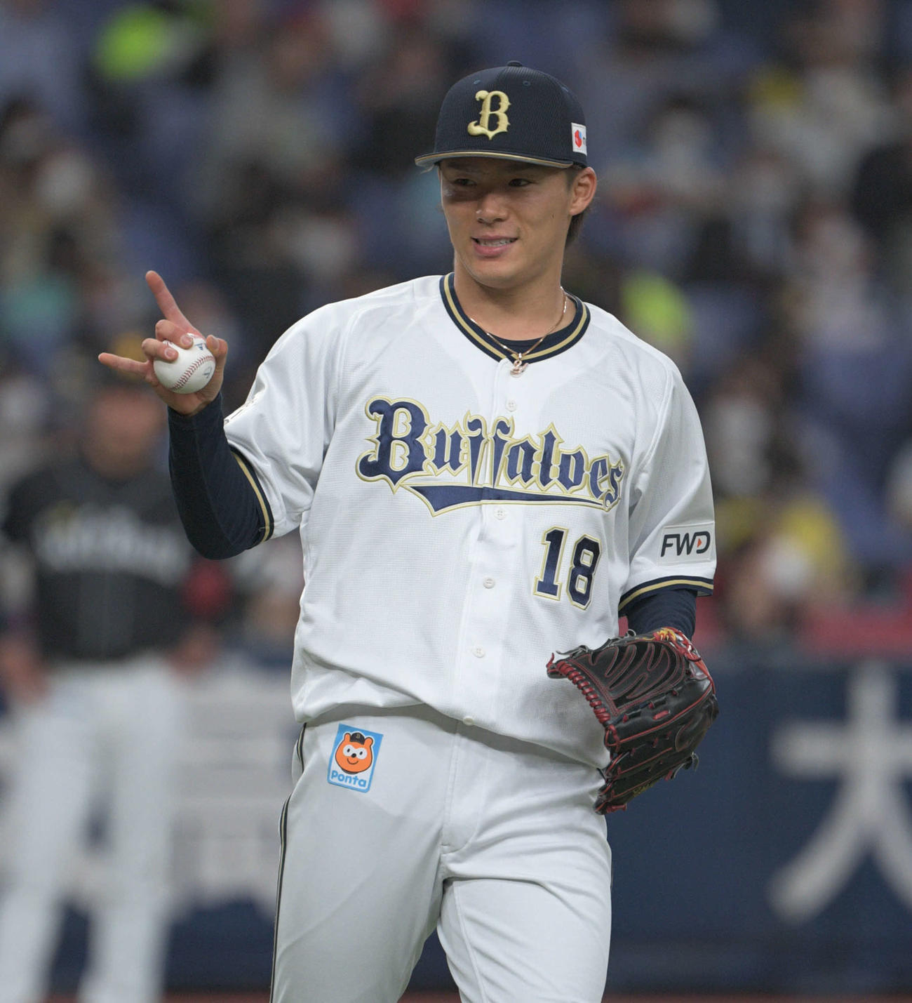 オリックス対ソフトバンク　オリックス先発山本（撮影・渦原淳）