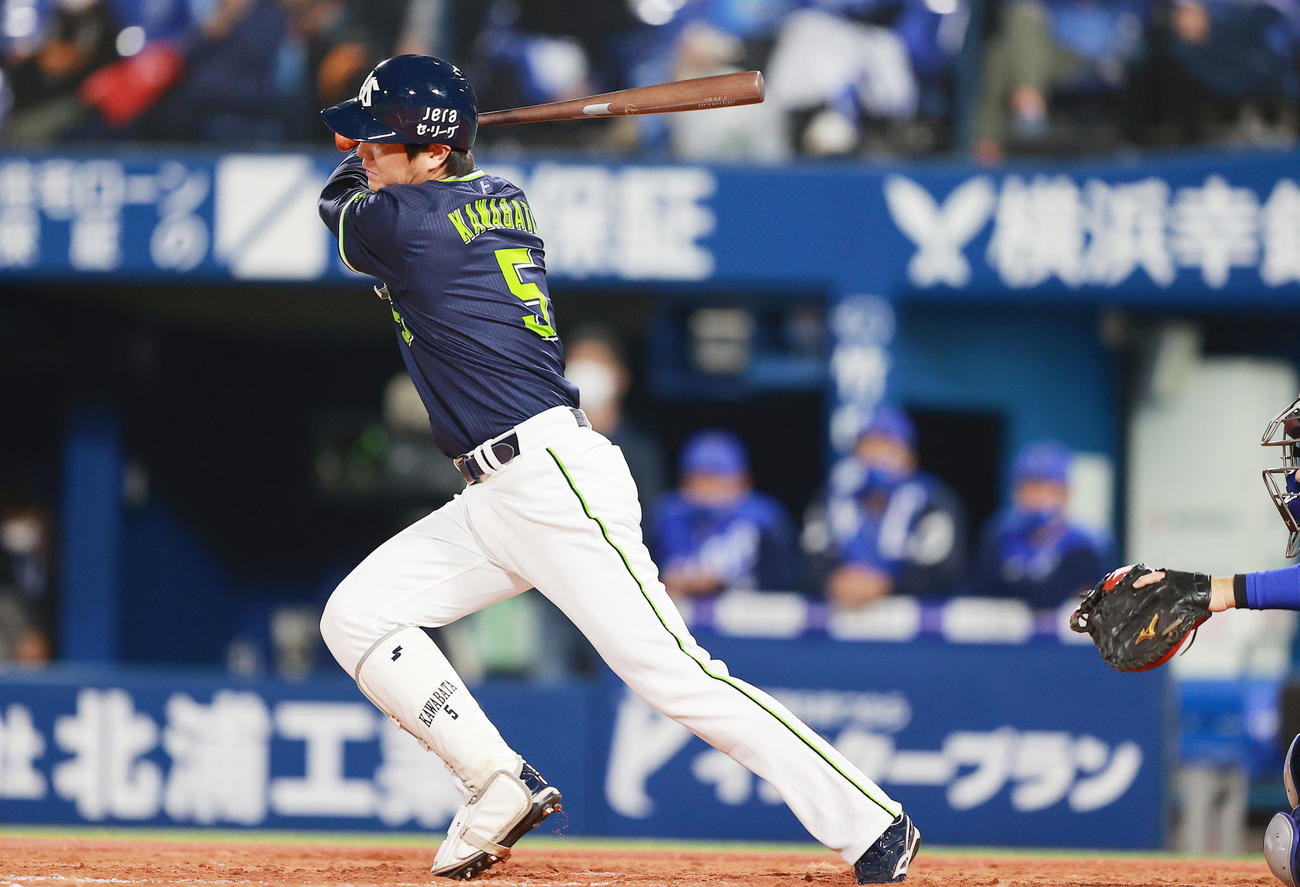 3月31日　DeNA対ヤクルト　8回、二ゴロに倒れる川端