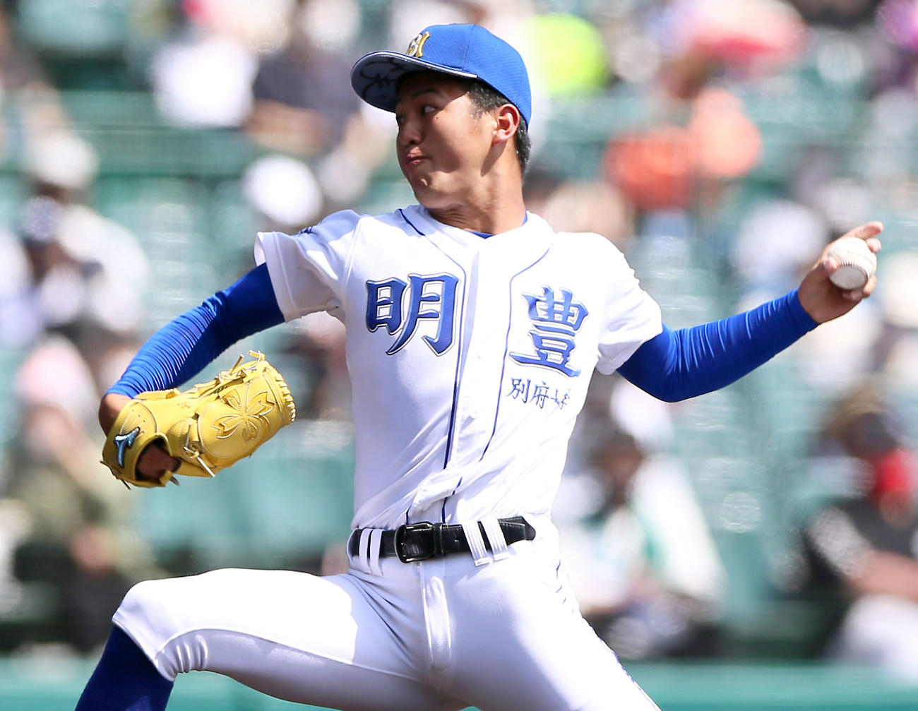 第93回選抜高校野球大会第11日・決勝　明豊対東海大相模　明豊先発の太田虎次朗（撮影・上山淳一）