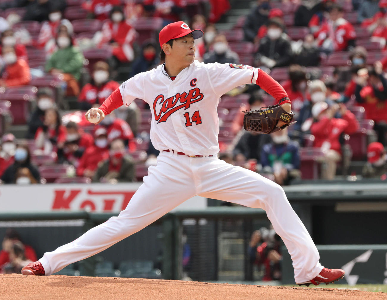 広島大瀬良（2021年3月13日撮影）