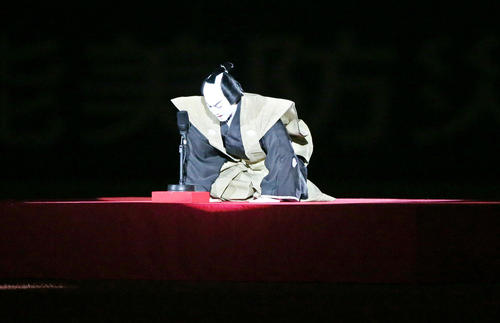 ホーム開幕戦で特別演出する歌舞伎俳優の尾上右近（撮影・上山淳一）