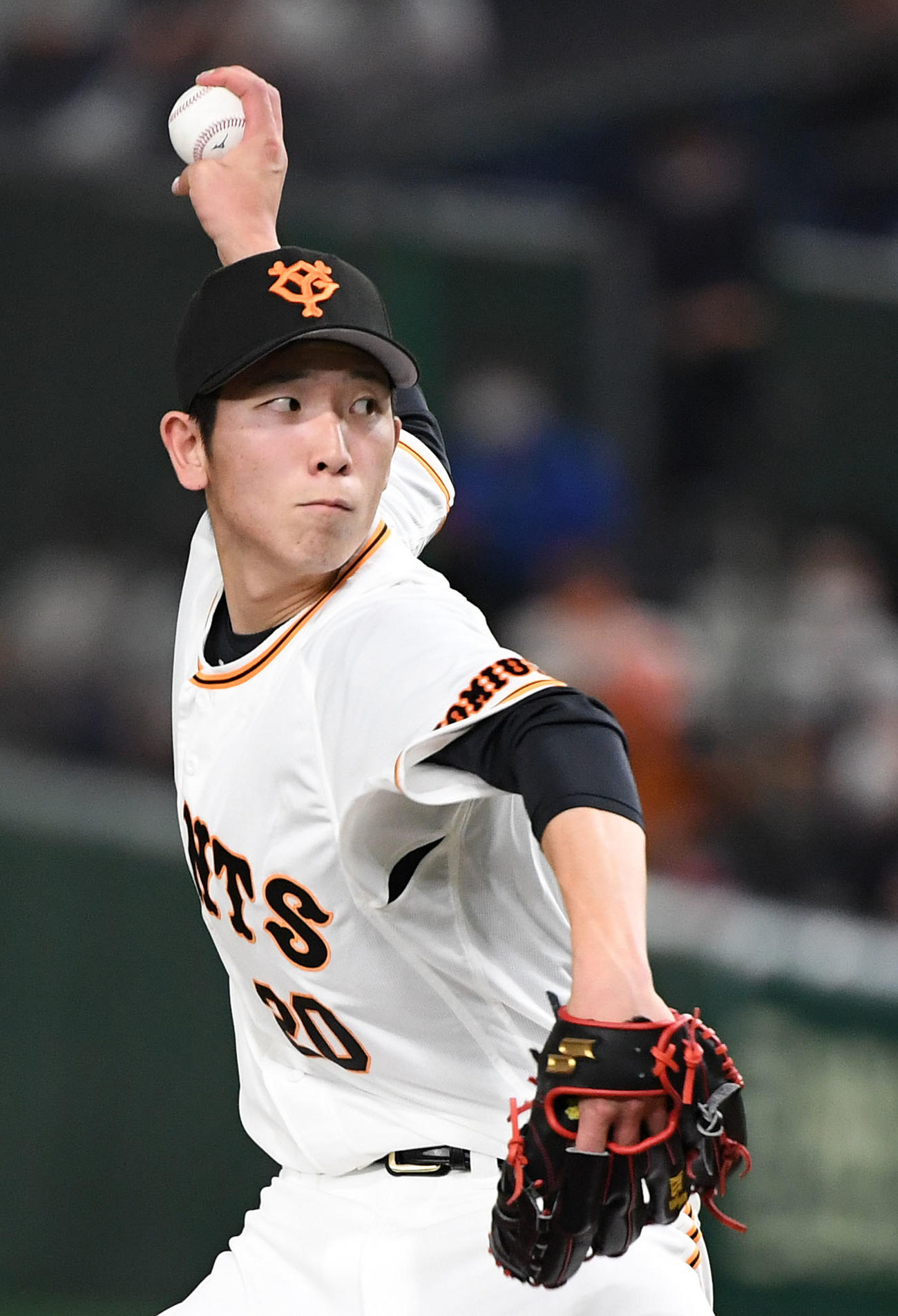 巨人対DeNA 7回1失点で勝利投手となった巨人先発の戸郷（撮影・横山健太）