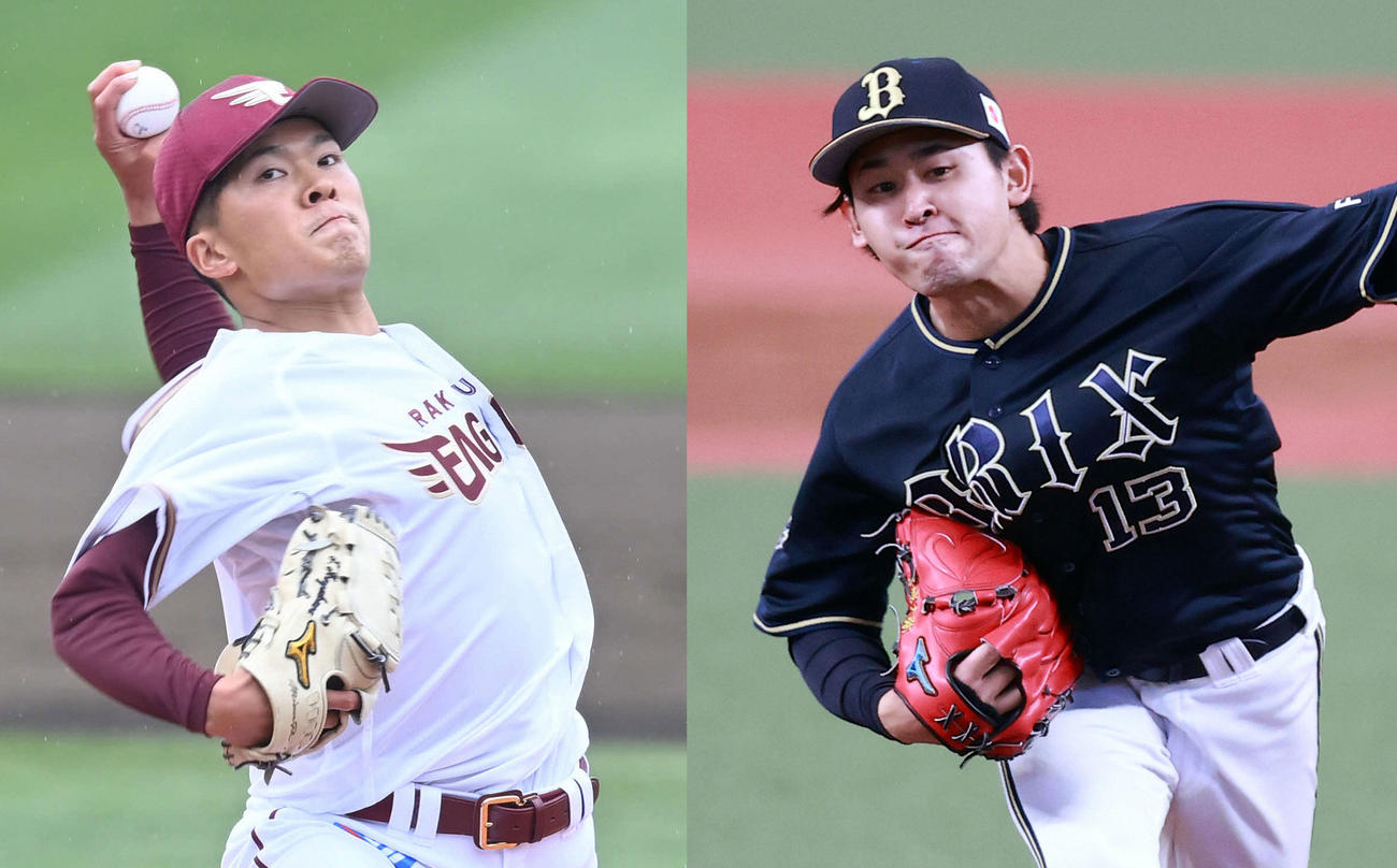 楽天早川隆久（左）とオリックス宮城大弥