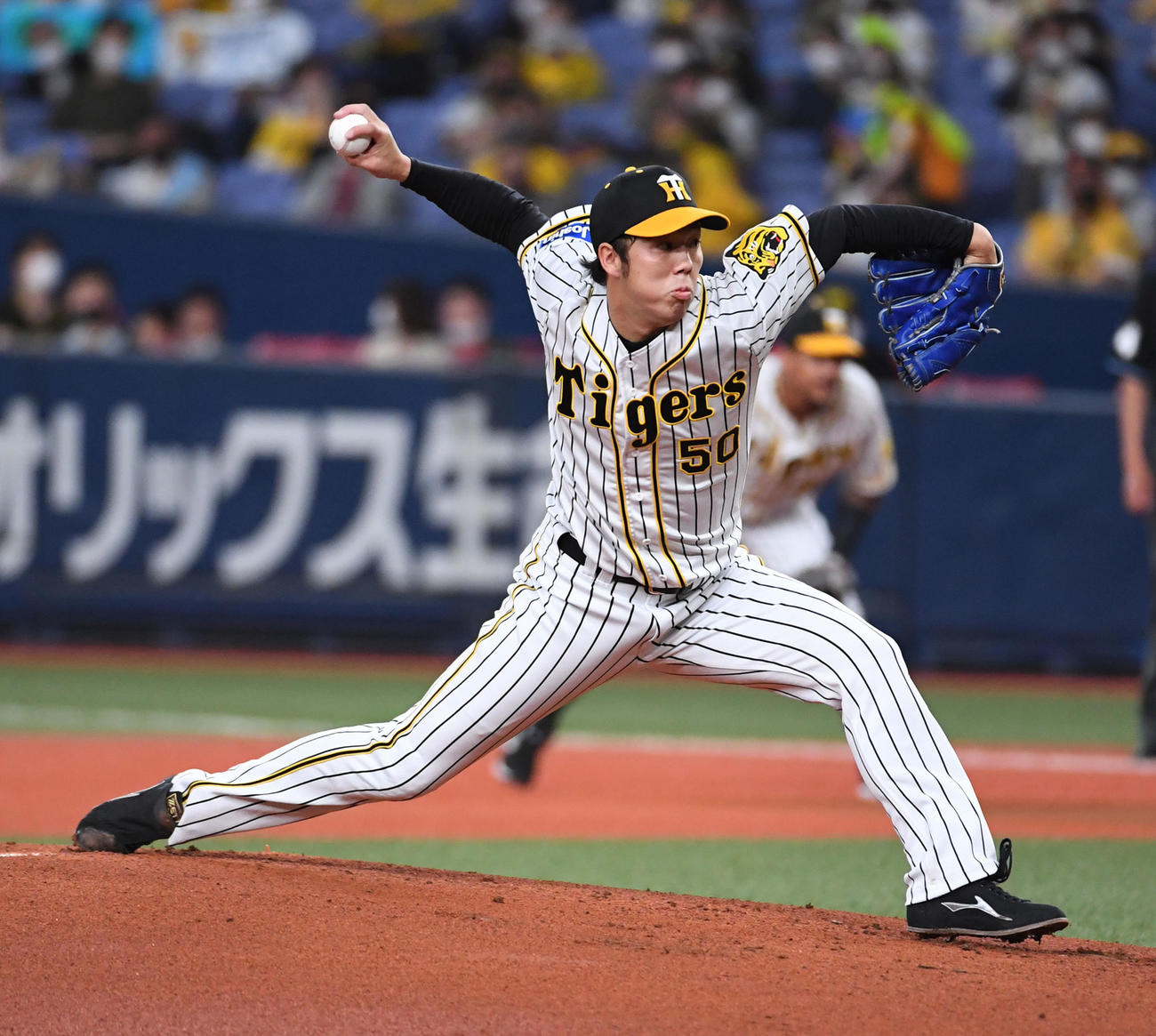 阪神対中日　阪神先発の青柳（撮影・前岡正明）