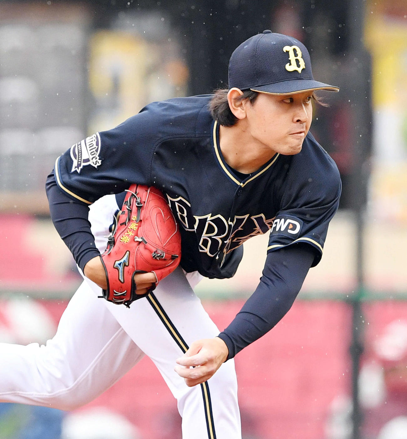 楽天対オリックス　オリックス先発の宮城（撮影・滝沢徹郎）