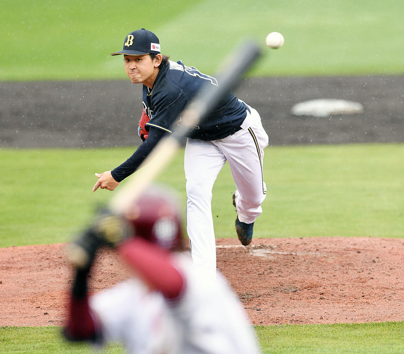 楽天対オリックス　8回無失点と好投し、今季2勝目を挙げたオリックス宮城（撮影・滝沢徹郎）