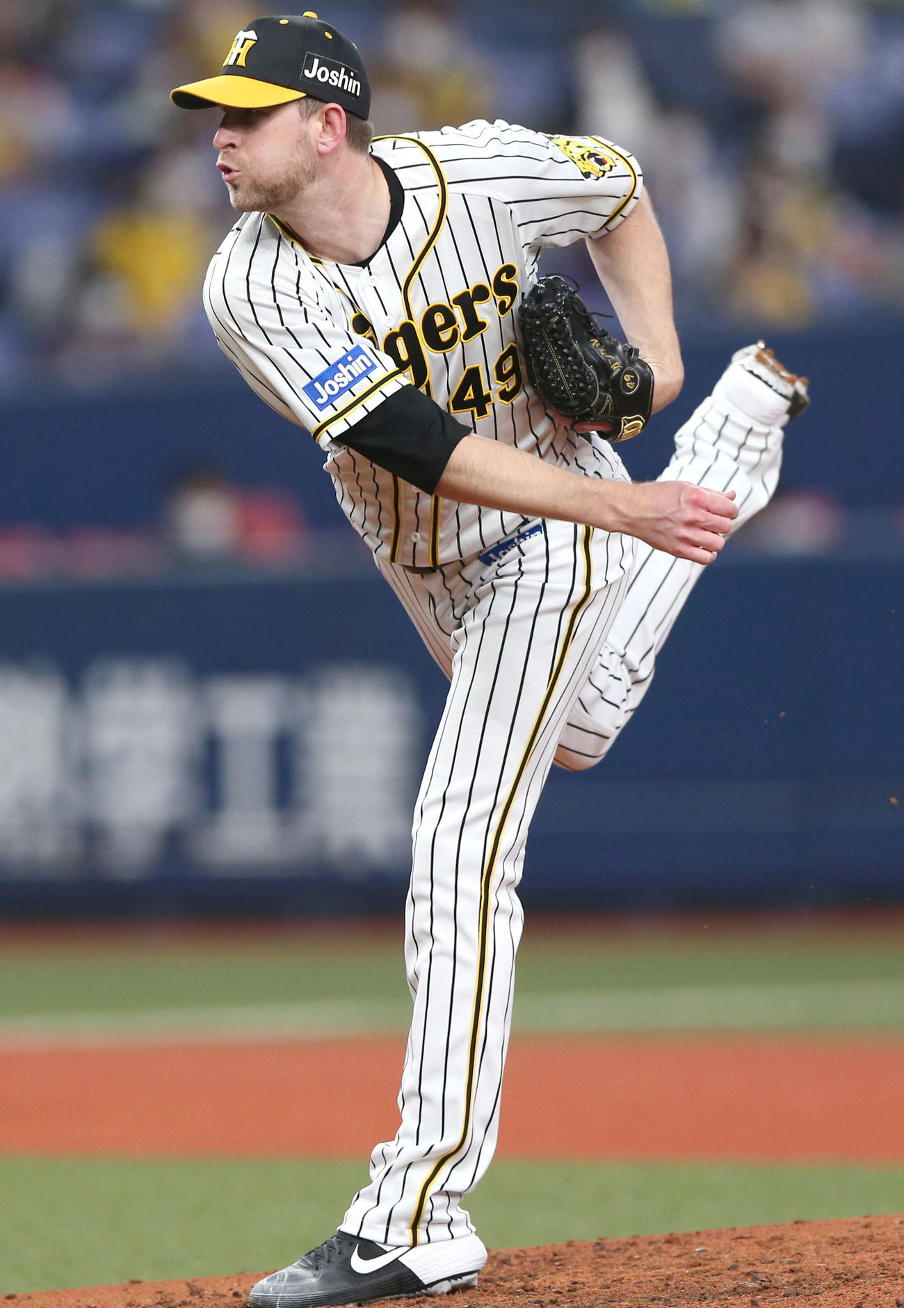 阪神対中日　2勝目を挙げた阪神先発のガンケル（撮影・上山淳一）