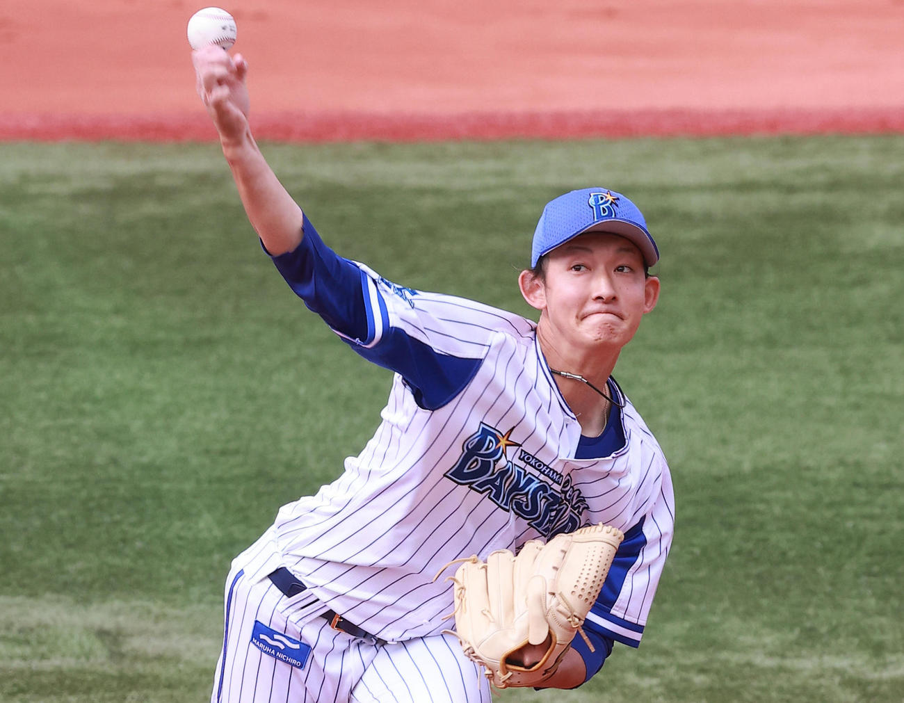 DeNA対広島　DeNA先発の阪口（撮影・野上伸悟）