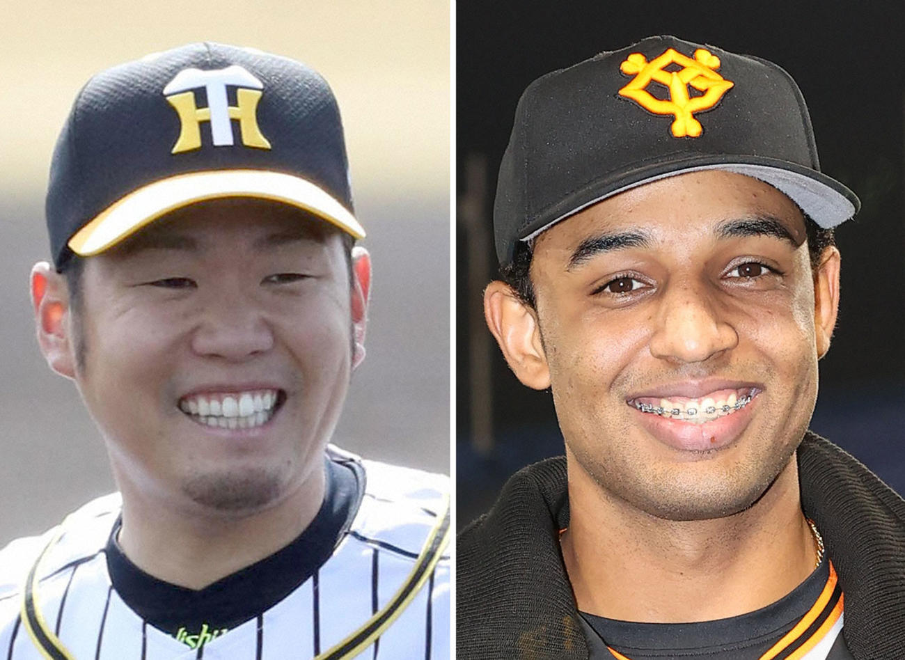 阪神西勇輝、巨人サンチェス（右）