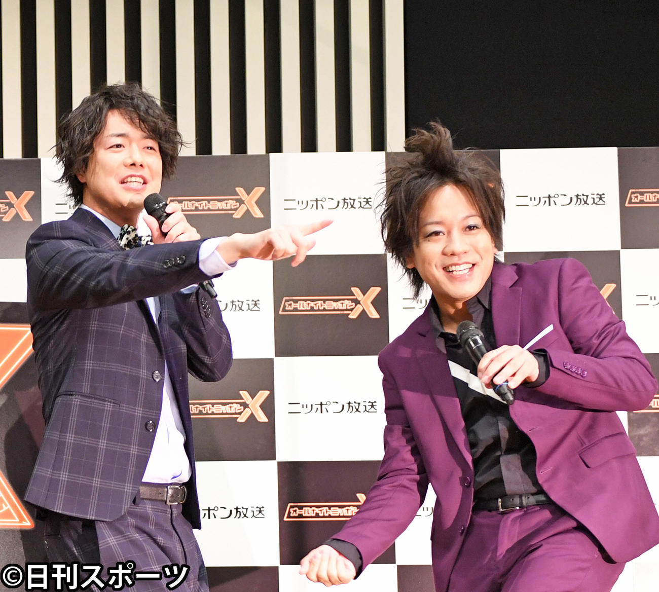 ぺこぱのシュウペイ（左）と松陰寺太勇（2021年3月16日撮影）