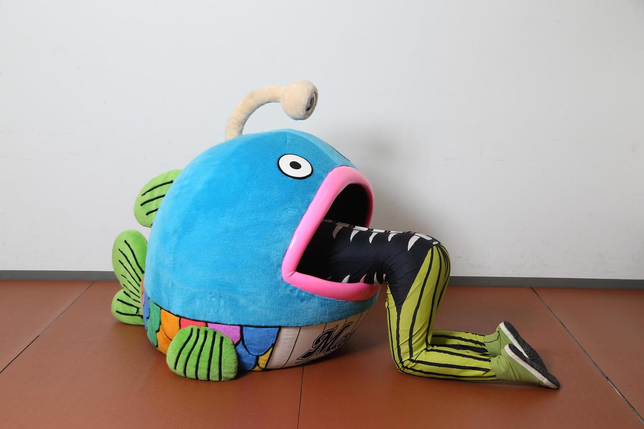最終形態進化への準備に余念がない（？）ロッテ謎の魚（球団提供）