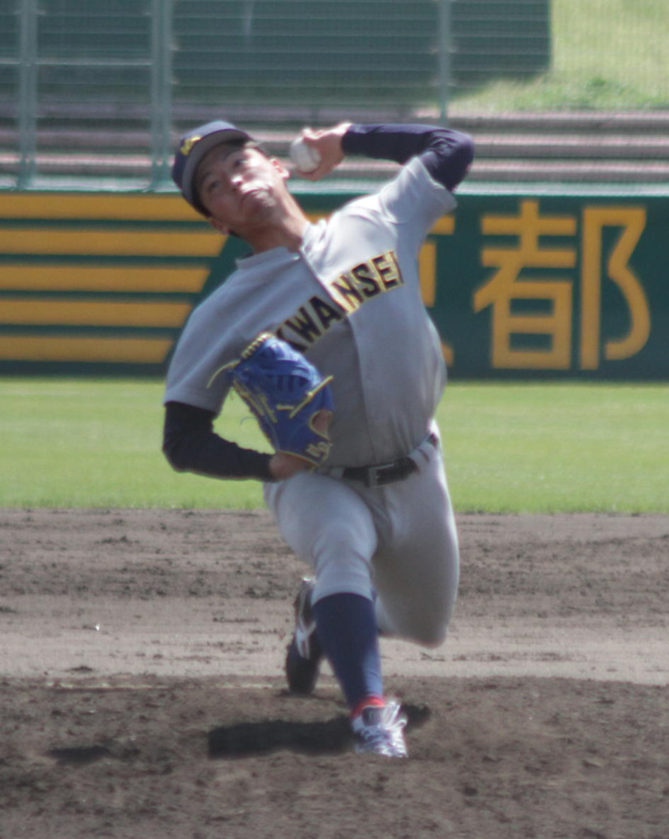 プロ注目の関学大・黒原がリリーフ登板で力投した
