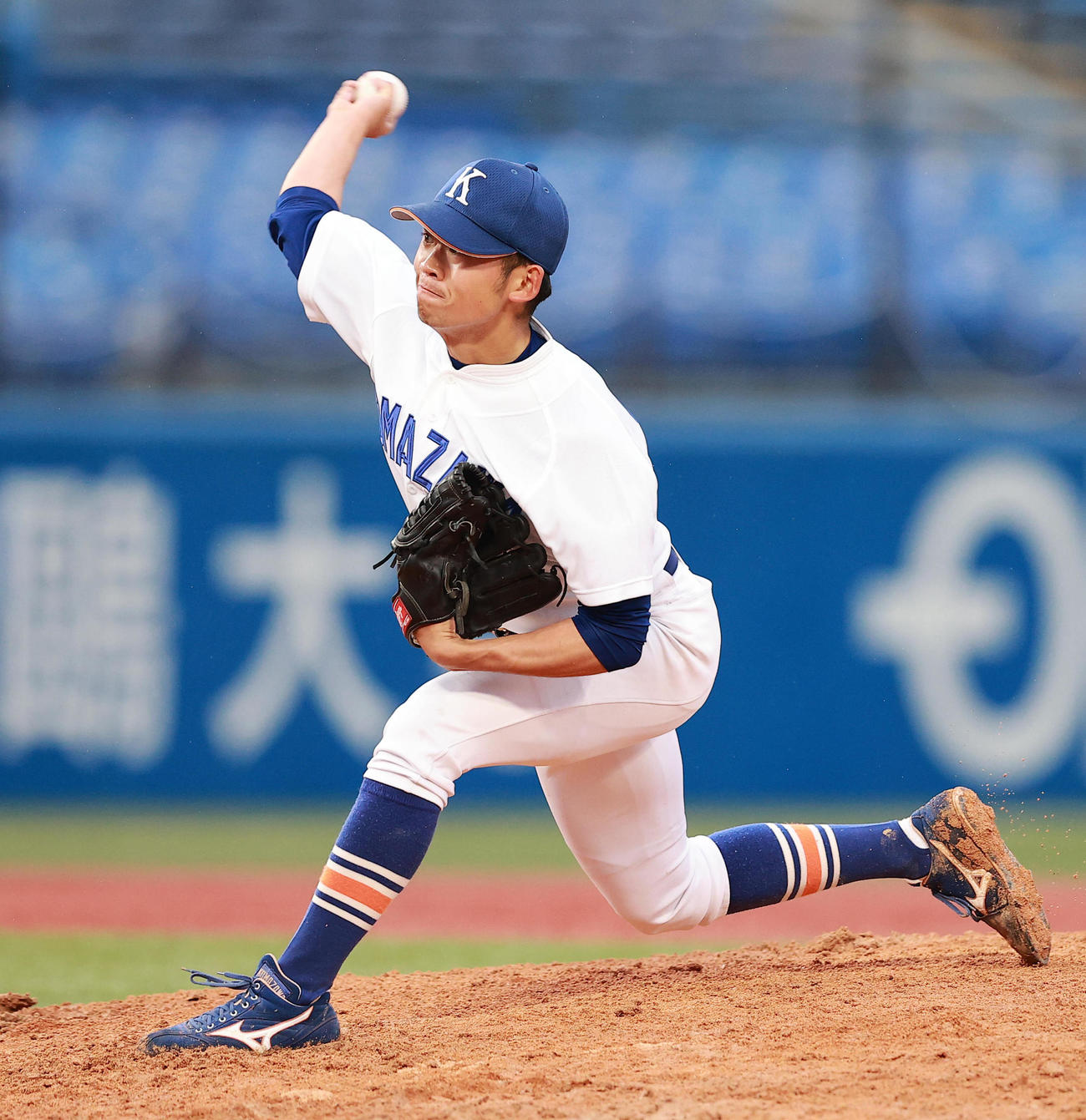国学院大駒大　力投する駒大・福山（撮影・野上伸悟）