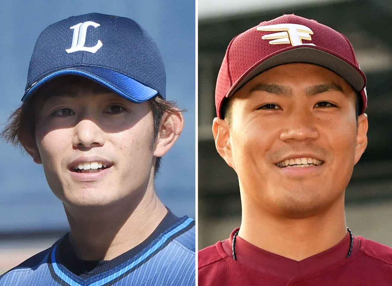 西武今井達也、楽天則本昂大（右）