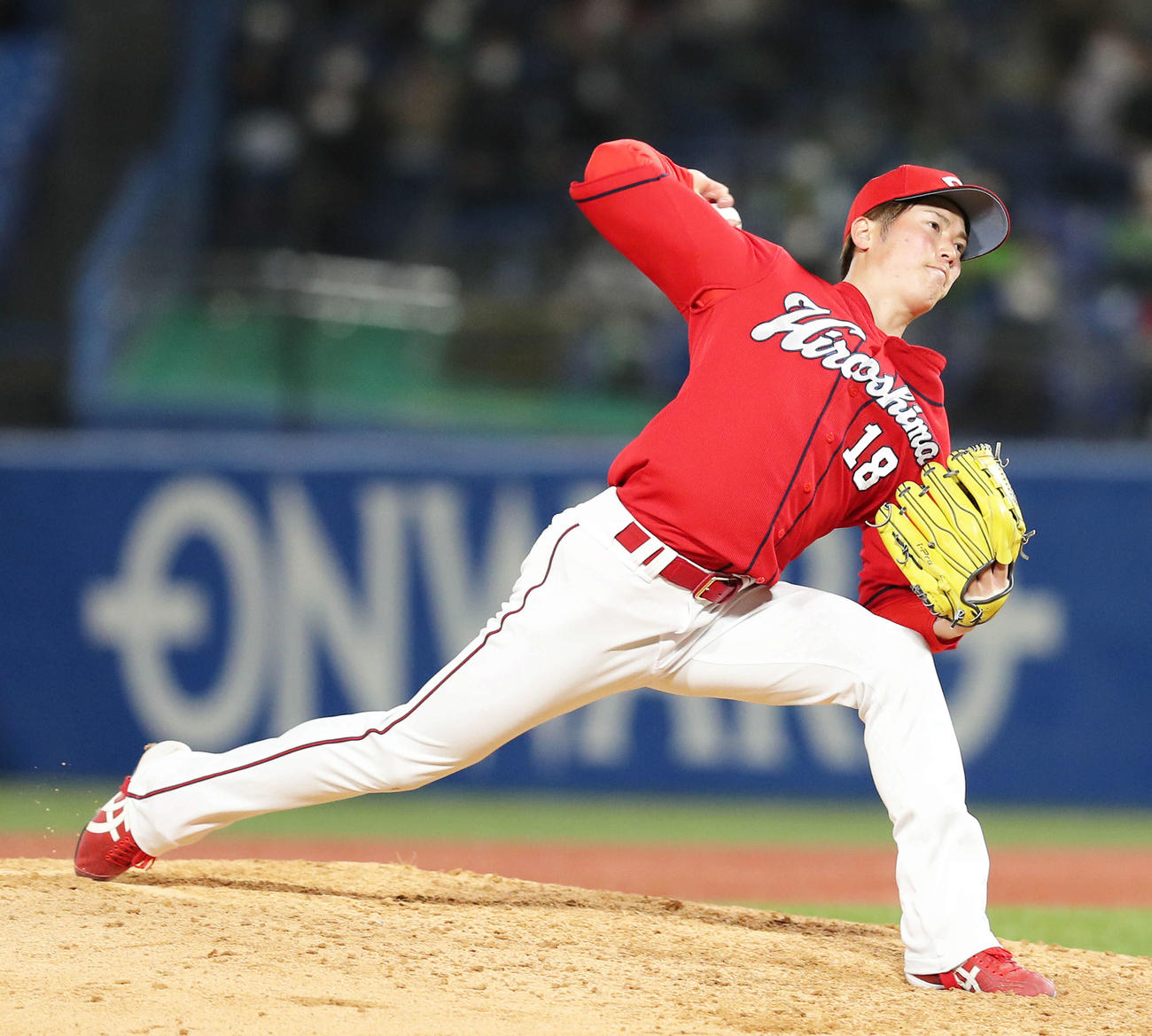 ヤクルト対広島　9回裏ヤクルト無死、力投する森下（撮影・河田真司）