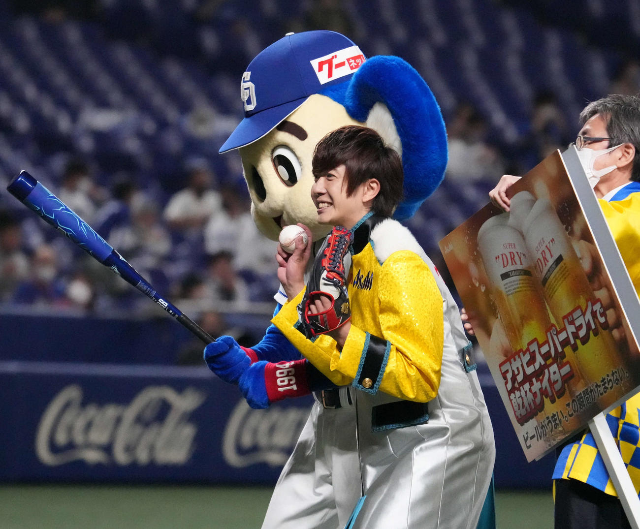 中日対DeNA　始球式を行ったBOYS AND MENの田村侑久（撮影・森本幸一）