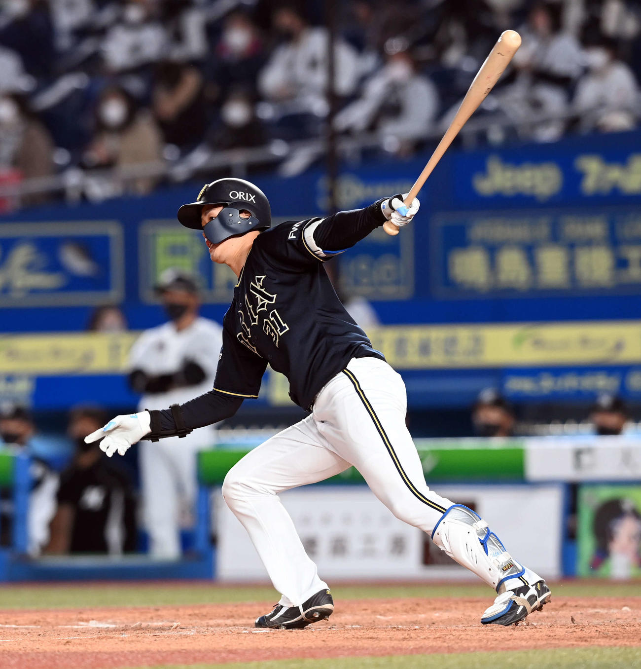 ロッテ対オリックス　3回表オリックス2死、左越えに同点のソロ本塁打を放つ太田（撮影・たえ見朱実）