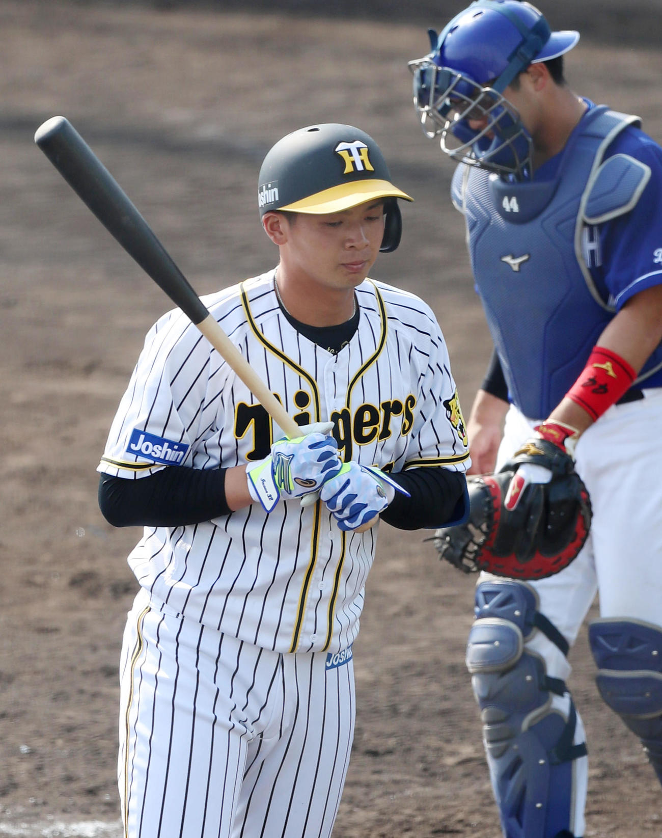 阪神対中日　8回裏阪神無死、井上は見逃し三振に倒れる（代表撮影）