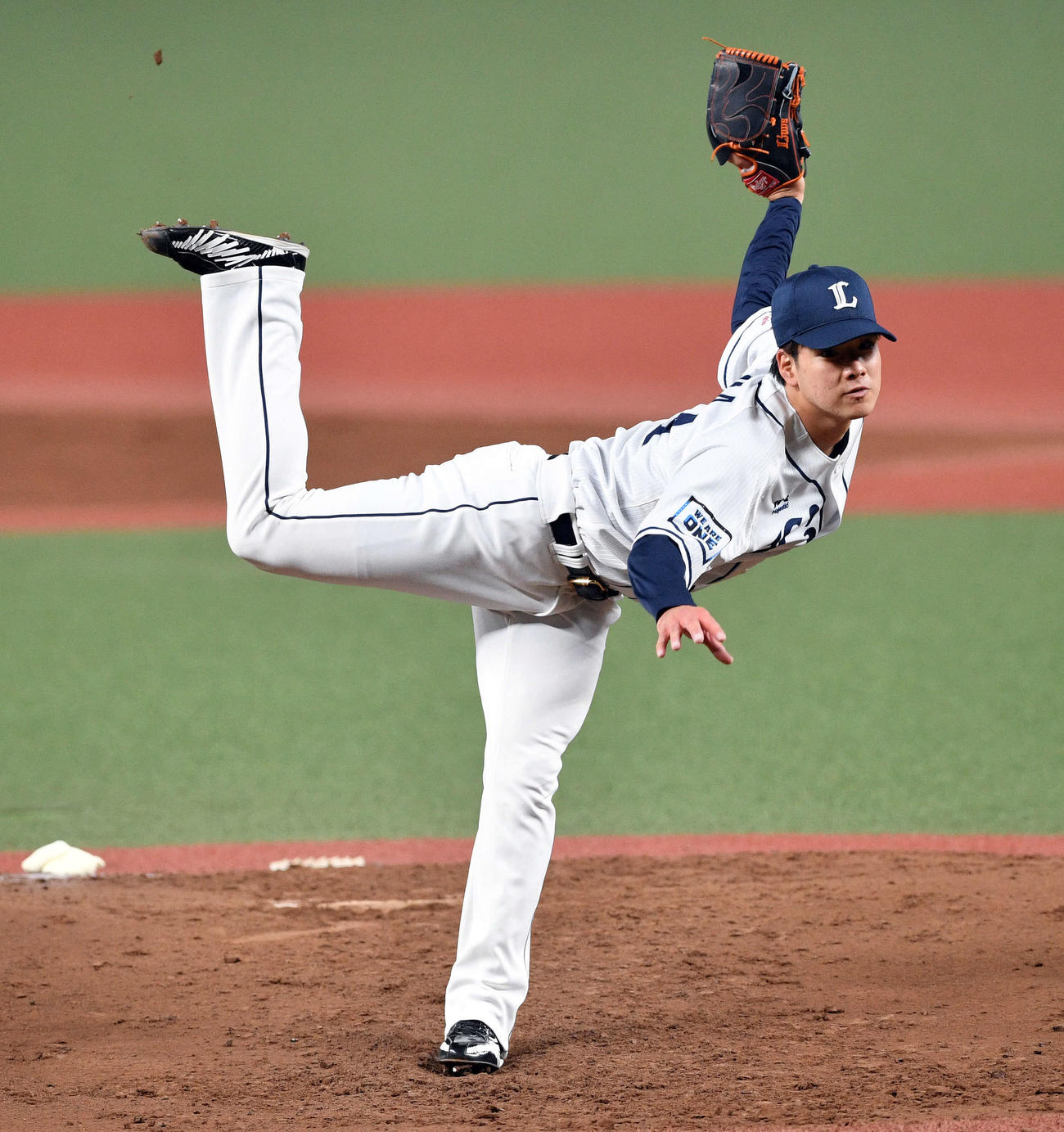 西武対楽天　西武先発の上間（撮影・滝沢徹郎）