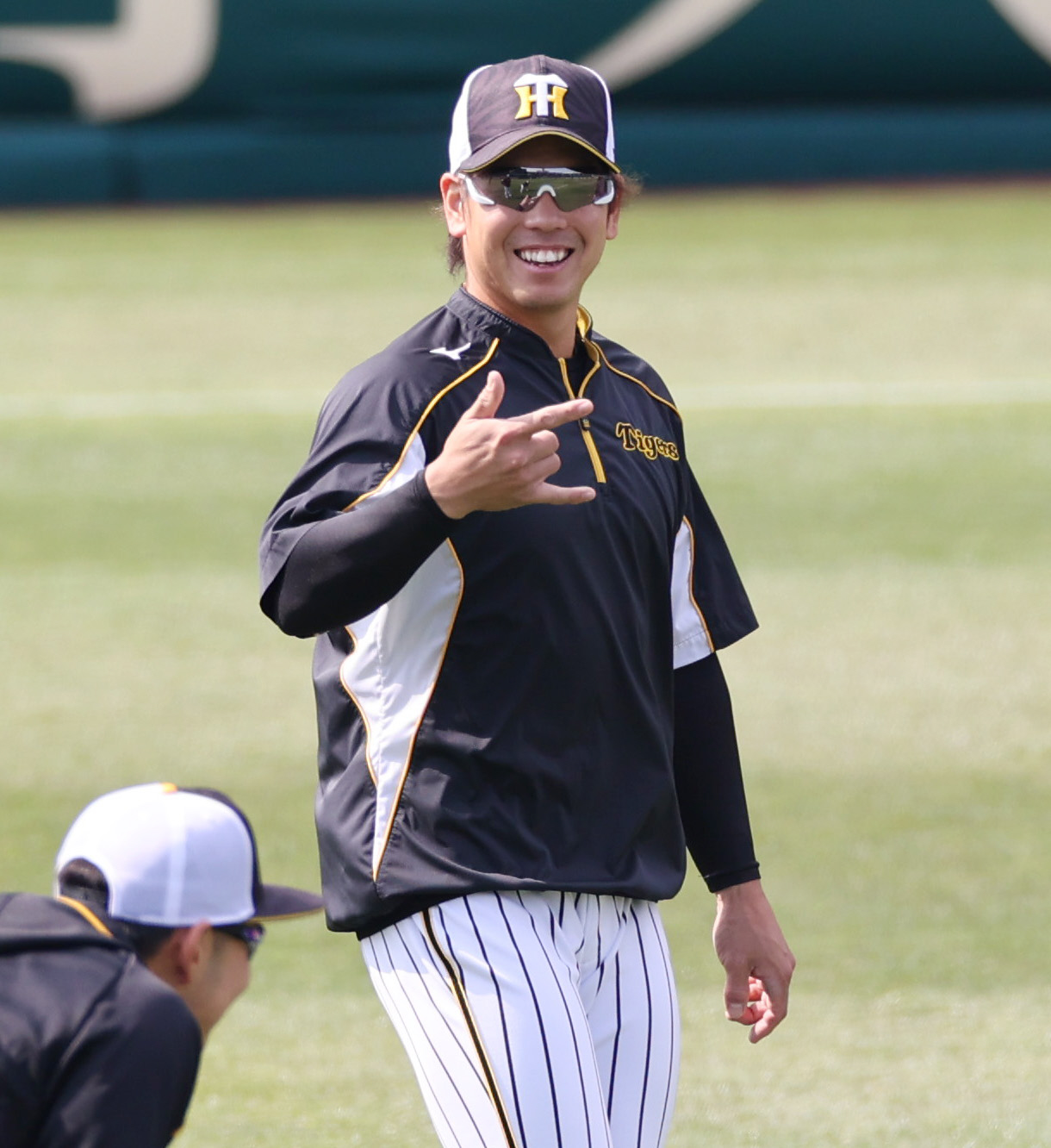阪神対巨人　練習を行う梅野（撮影・清水貴仁）