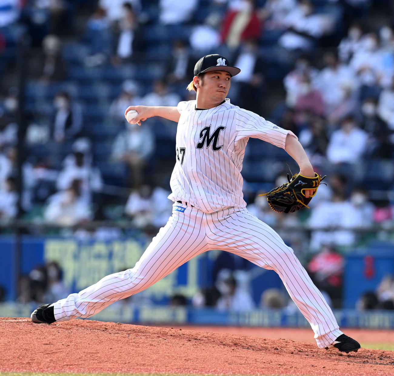 ロッテ小野郁（2021年3月31日撮影）